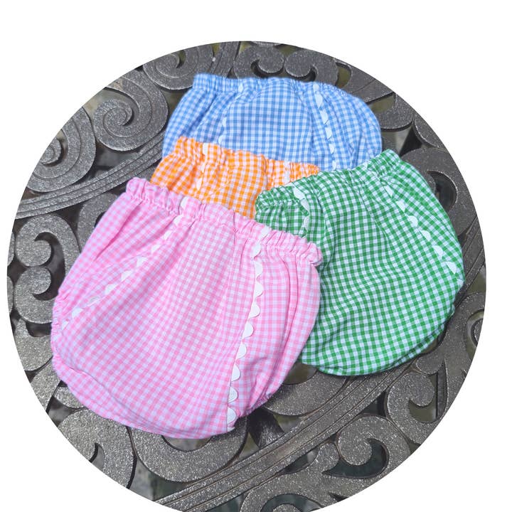 THE ROYALTY COLLECTION - Wholesale Underwear/Diaper Cover - Baby - Gingham Diaper Covers with Ric Rac8