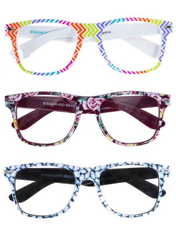 Ensemble de lunettes de soleil à verres transparents pour la vente par Sugar And Bruno