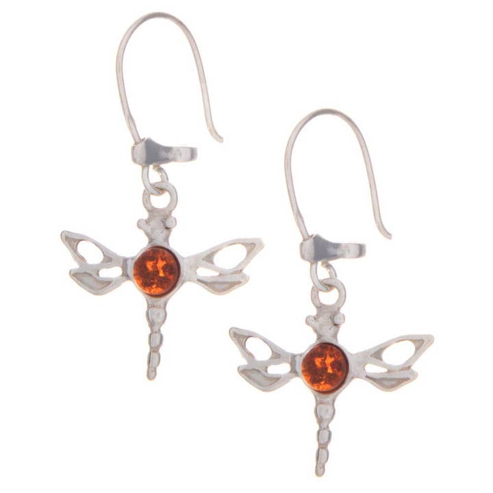 Kheops International – wholesale Individual charm/pendant – Dragonfly Amber Earrings Asst'd Colors
