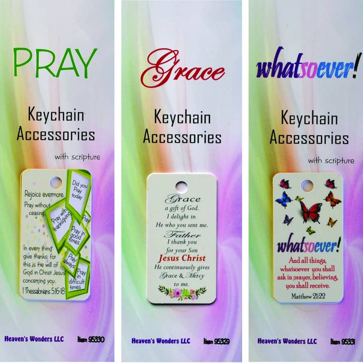 Psalm Assorted Key chain Accessories for wholesale by Heaven's Wonders LLC