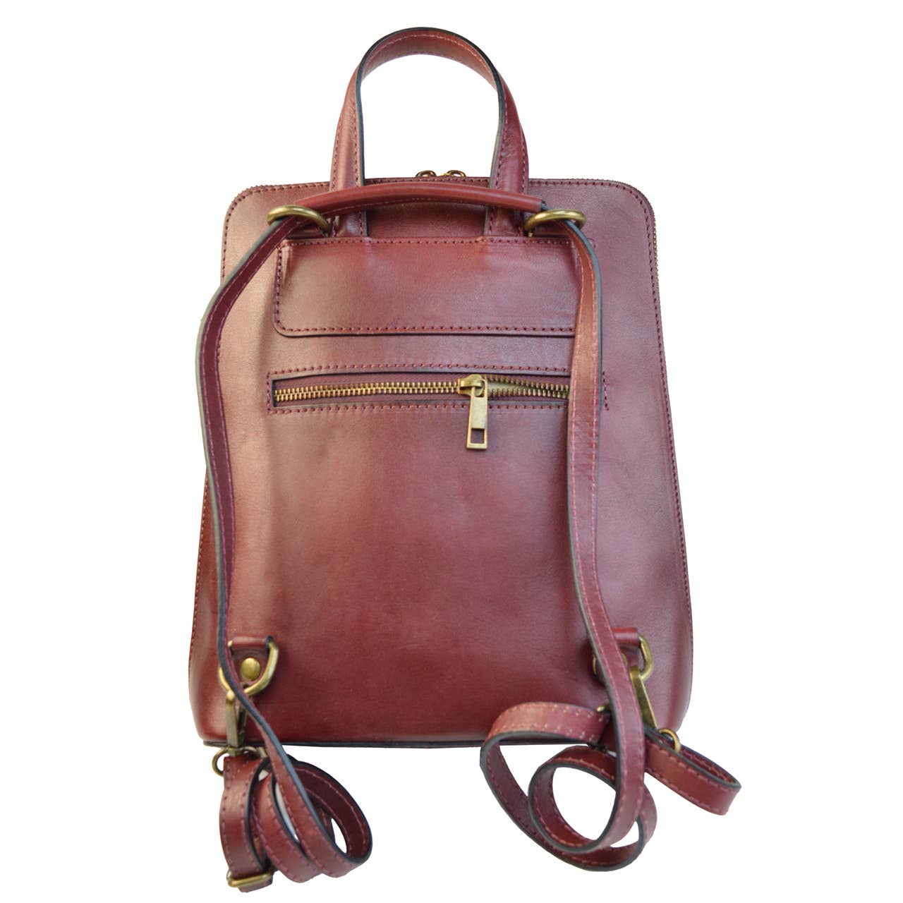 Pratesi – Großhandel Rucksack – Damen – Pratesi Todi Transformierbarer Rucksack B504- Bruce Cognac3