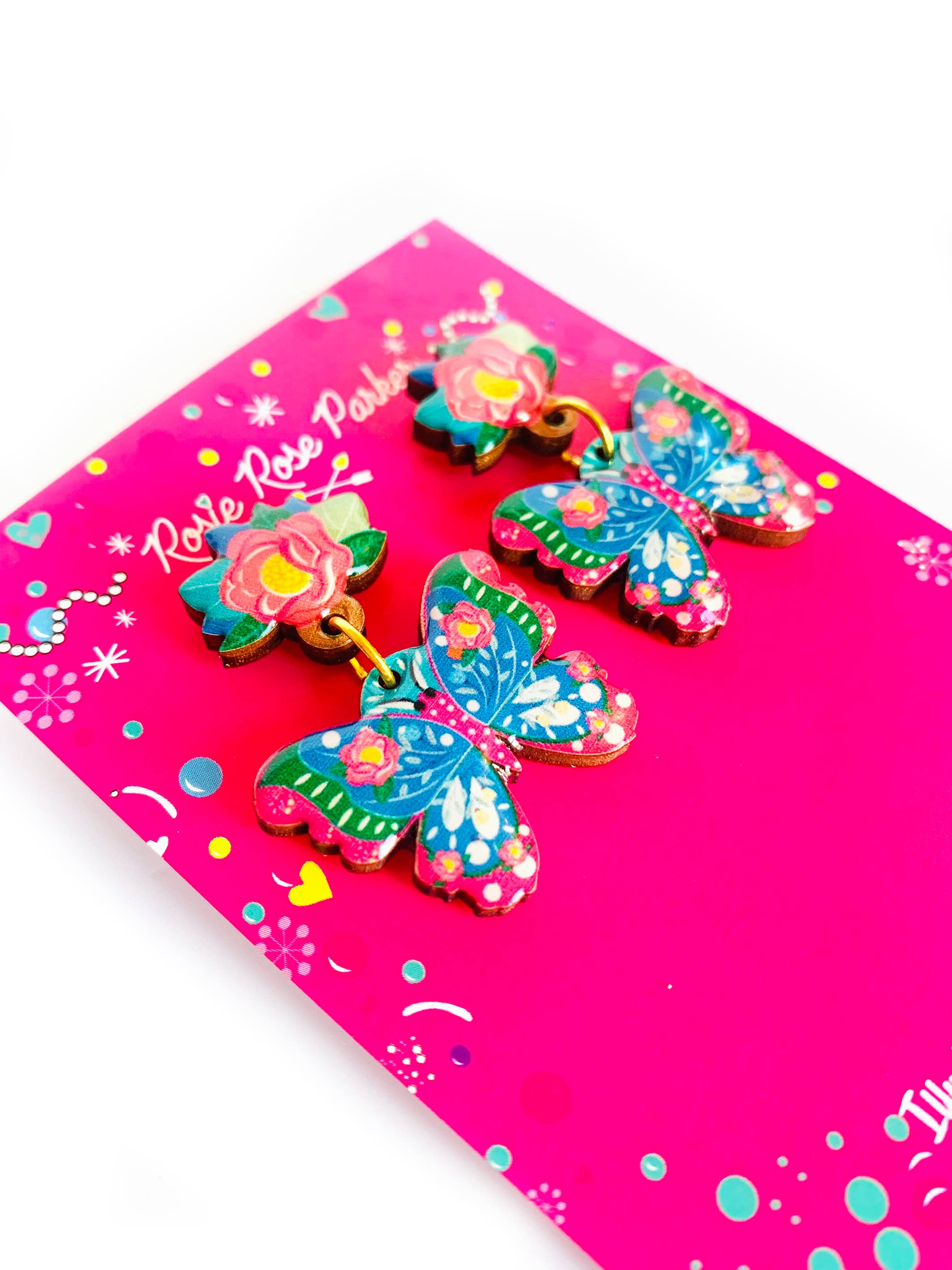 Rosie Rose Parker - Wholesale Dangle Earrings - big butterfly earrings summer bold earring statement 5