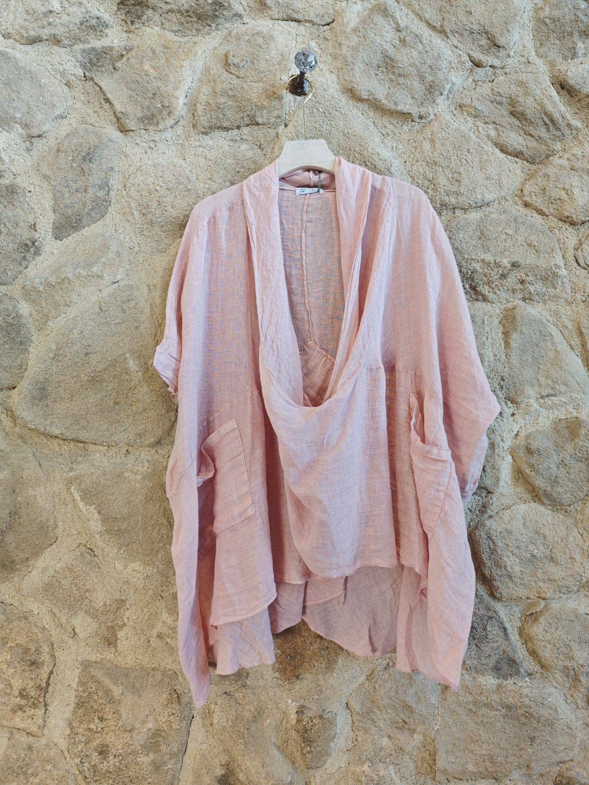 Linen & More - Venta al por mayor Blusa - Mujer - REF 83591 BLUSON OVERSIZE LINO 100%6