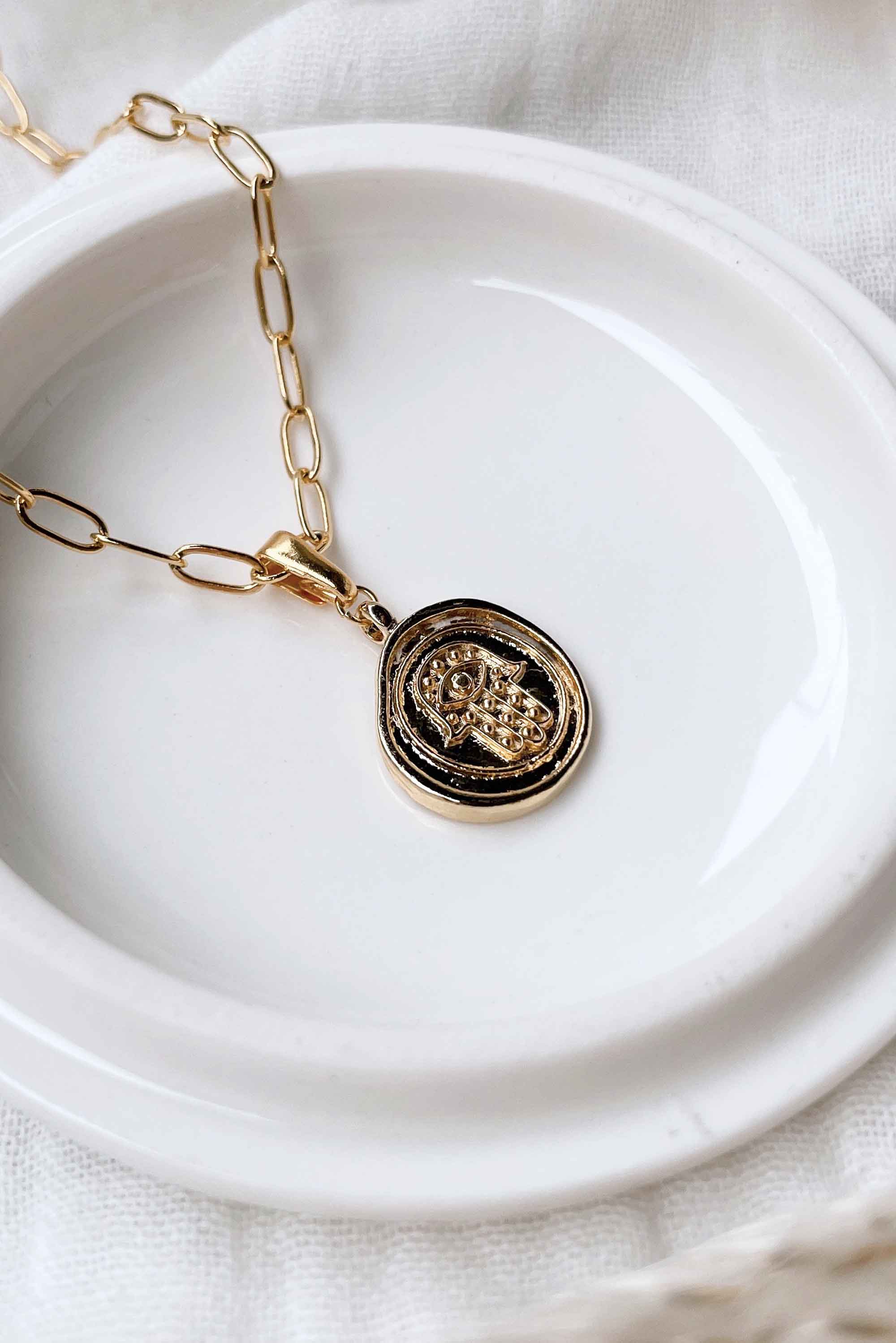 Formation Co. Jewellery - Wholesale Pendant/Charm Necklace - PALMA 'HAMSA HAND' NECKLACE4