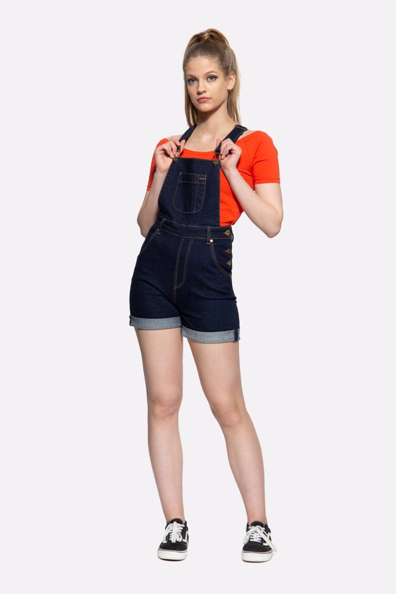 KING KEROSIN - Wholesale Shorts - Women's - Denim bib shorts7