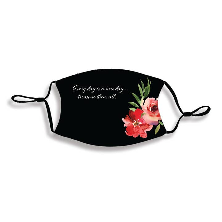 Dicksons - Wholesale Non-Medical Disposable Mask - 👀EVERY DAY IS A NEW DAY TREASURE THEM ALL BLACK FLORAL MASK