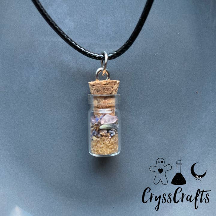 CryssCrafts – wholesale Pendant/charm necklace – Mini Spell Jar Necklace