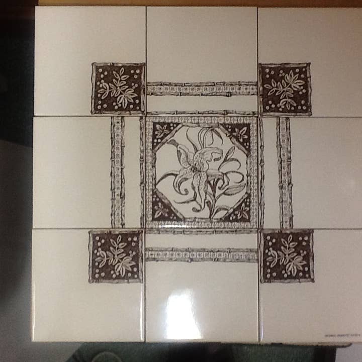 9 tile panel, original design Aesthetic Movement inspired for wholesale by David B. Kelly