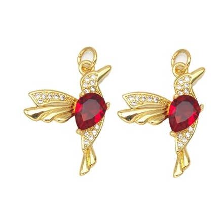 CZ Bird Pendant, Sku#LK597 for wholesale by BestBeads&Beyond