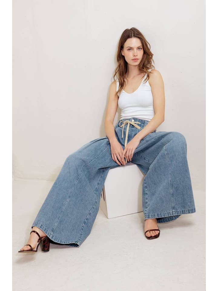 A washed denim pant - FP1679 for wholesale on Faire