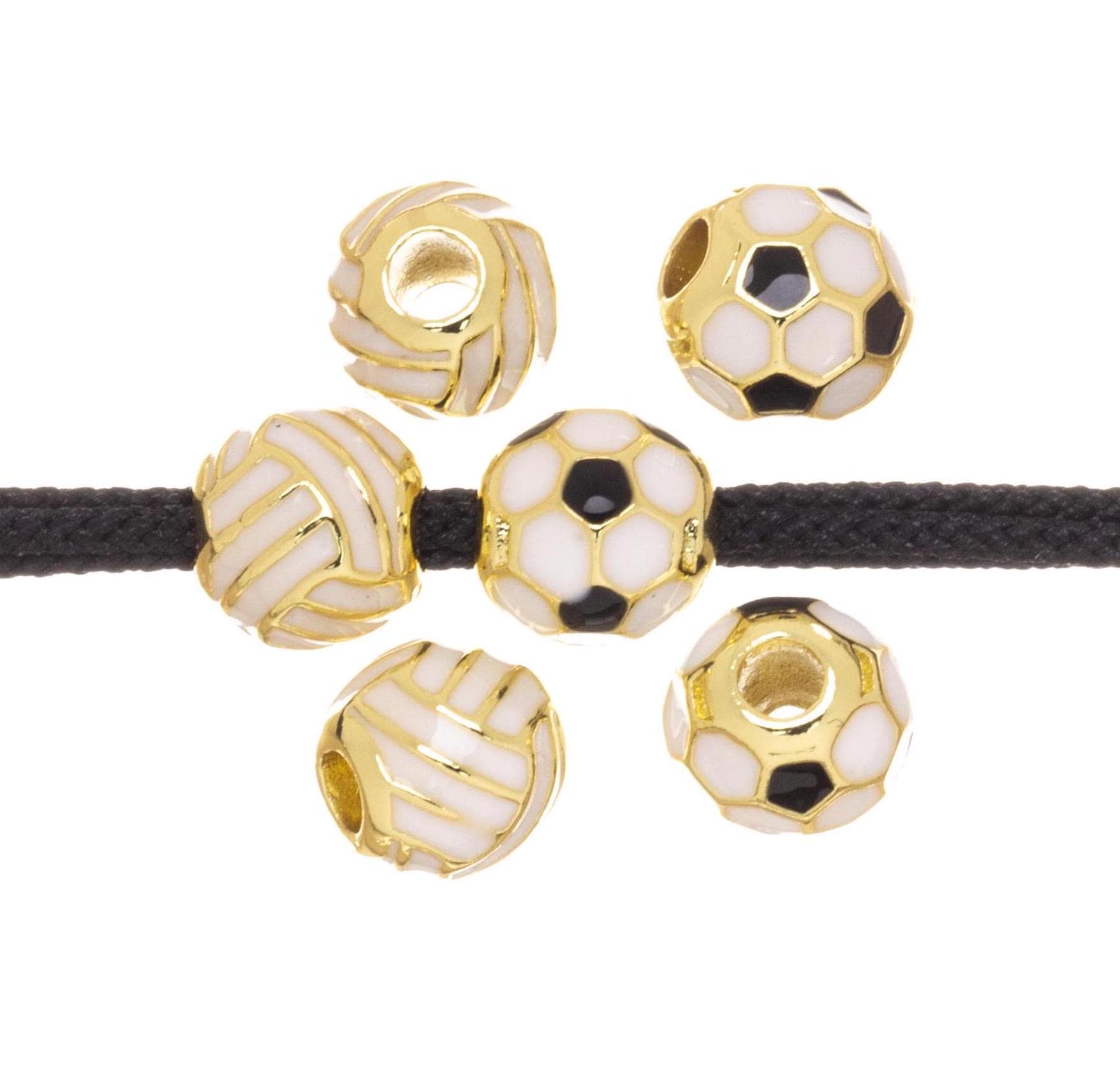 Jewel Pledge - Wholesale Individual Charm/Pendant - Soccer & Volleyball Bracelet Spacer Bead Charm SPG155,SPG1573