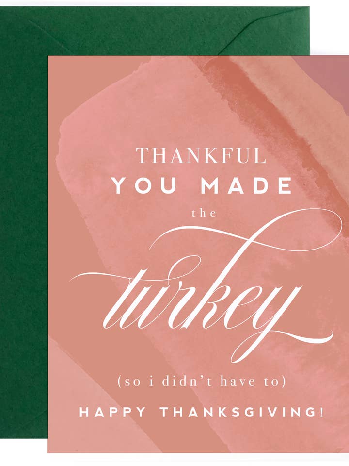 Turkey Thank You Greeting Card, Thanksgiving Fall Decor for wholesale by Kitty Meow Boutique