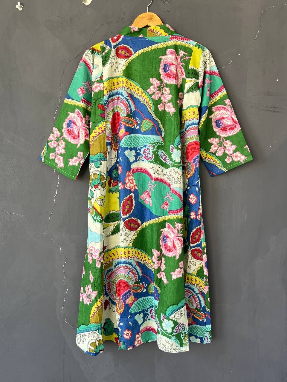 Bhawana Handicrafts - Wholesale Dress - Women's - Dress Long Robe Night Wear Floral Hand Block Printed Gowns4