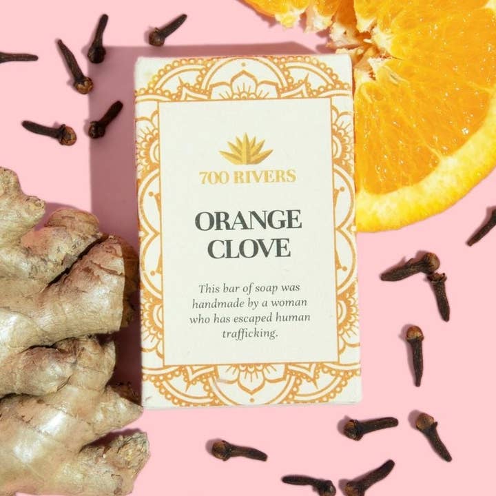 Orange Clove Soap Bar - Travel Size | Stocking Stuffer for wholesale by 700 Rivers