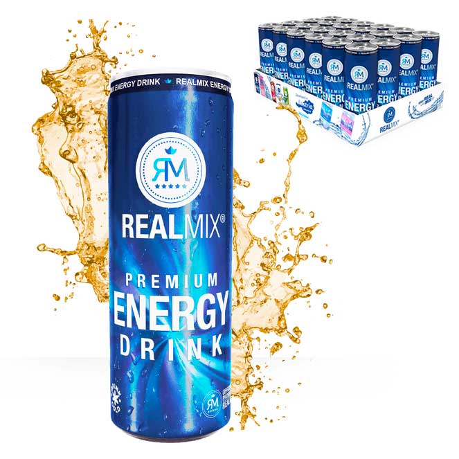 Realmix Premium bebida energética natural sin taurina para venta al por mayor de Realmix-France