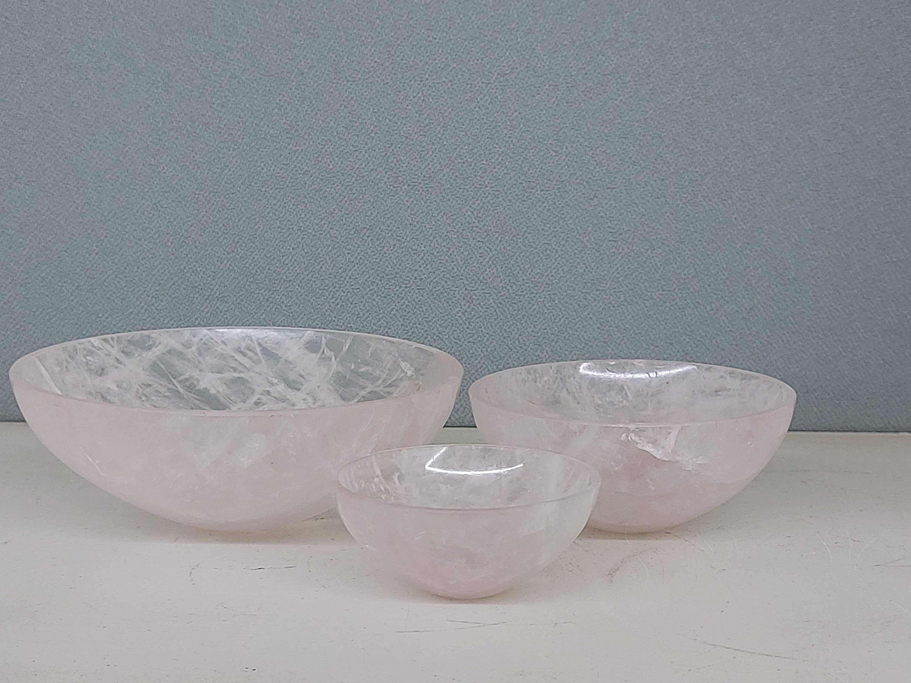 Serein Wellness – wholesale Laddningsplatta för kristaller – Skål i rosenkvarts för kristallhelande och energiladdning2