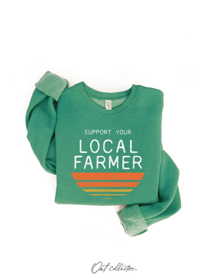 OAT COLLECTIVE - Wholesale Graphic Sweatshirt - Women's - SUPPORT YOUR LOCAL FARMER Graphic Sweatshirt10
