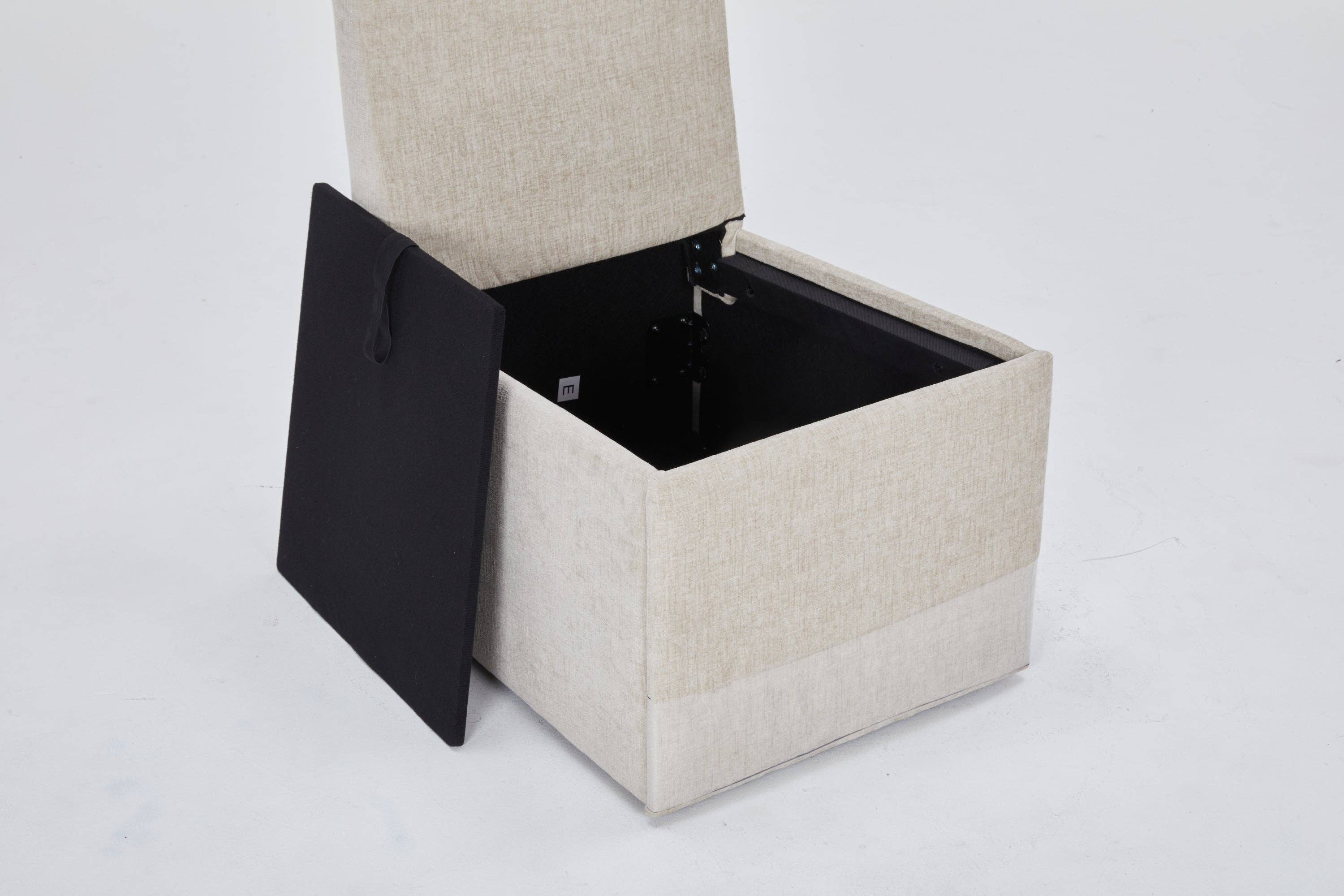 39F Inc. - Wholesale Chair - Set of 2 Linen Upholstered Storage Dining Chairs with Caster1