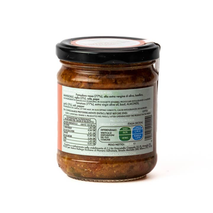 Antica Bottega Siciliana - Wholesale Pesto - Trapanese Pesto with Tomato, Almond and Garlic -180g1