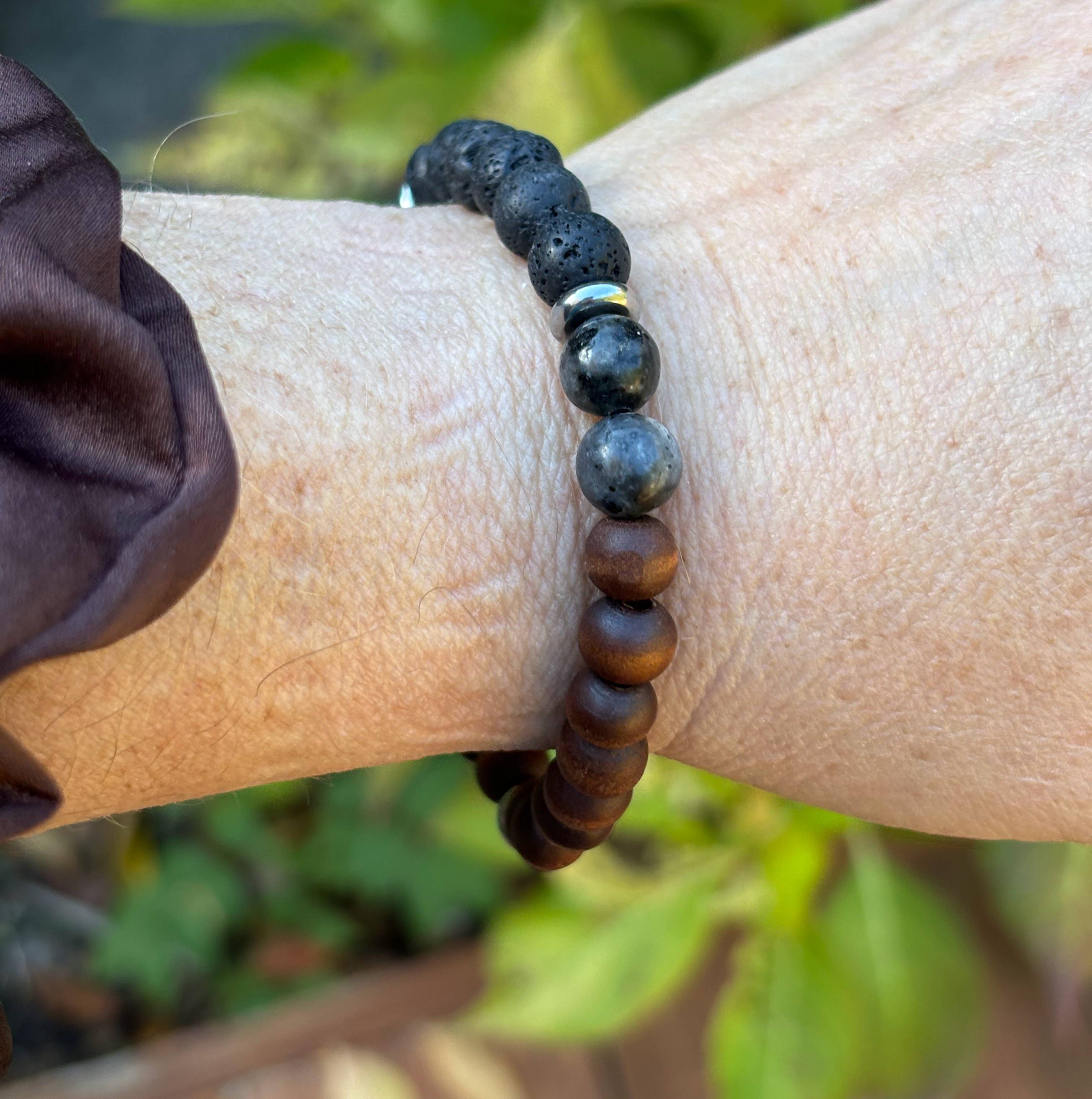 Coconut Quartz – Engroshandel Perlearmbånd – LABRADORIT OG TRÆ ARMBÅND JORDNÆR AROMATERAPI ARMBÅND2