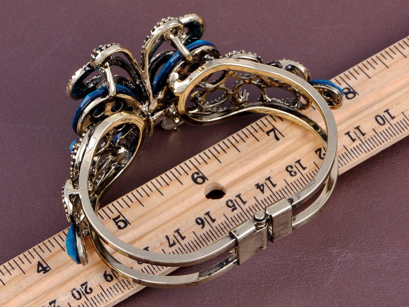 AK Brand - Wholesale Cuff Bracelet - Gold Floral Topaz Butterfly Dragonfly Cuff Bangle Bracelet13