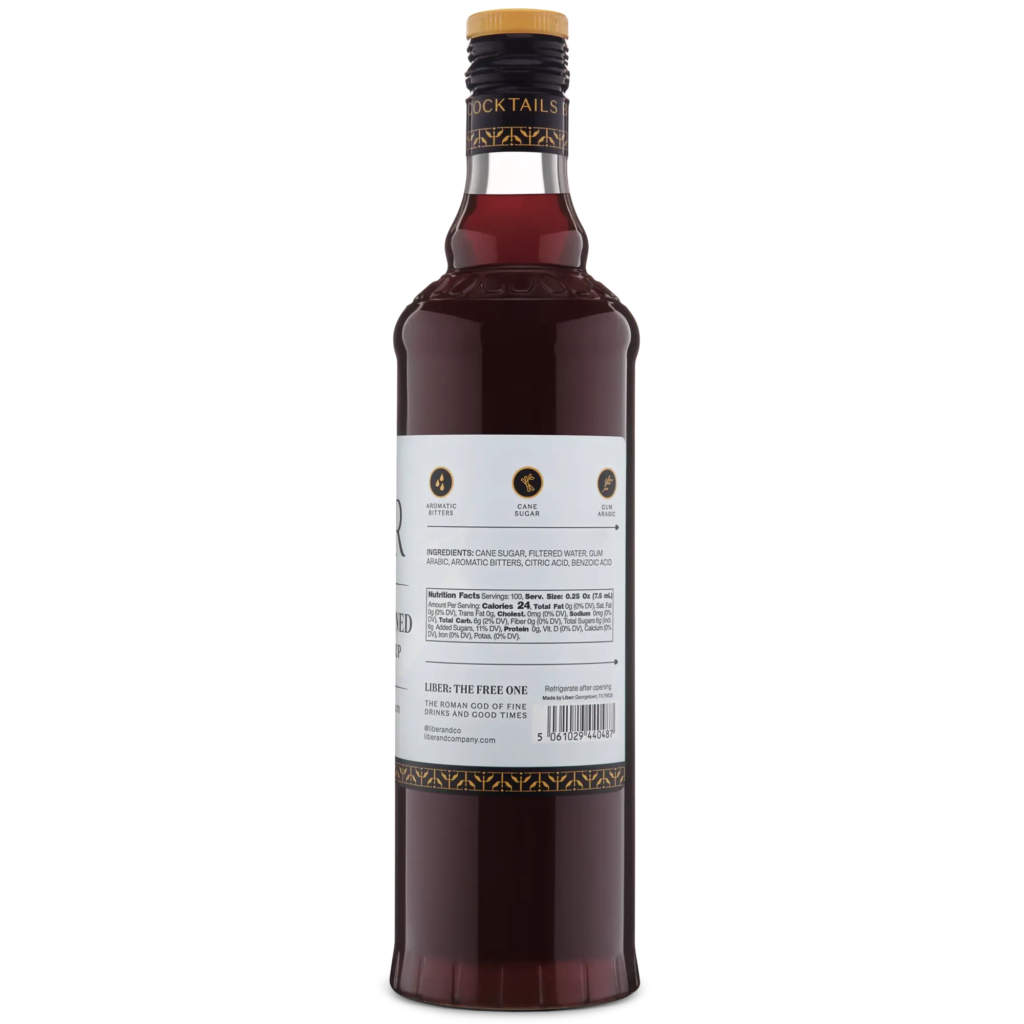 Liber & Co. - Wholesale Cocktail Mix/Syrup - Old Fashioned Cocktail Syrup2