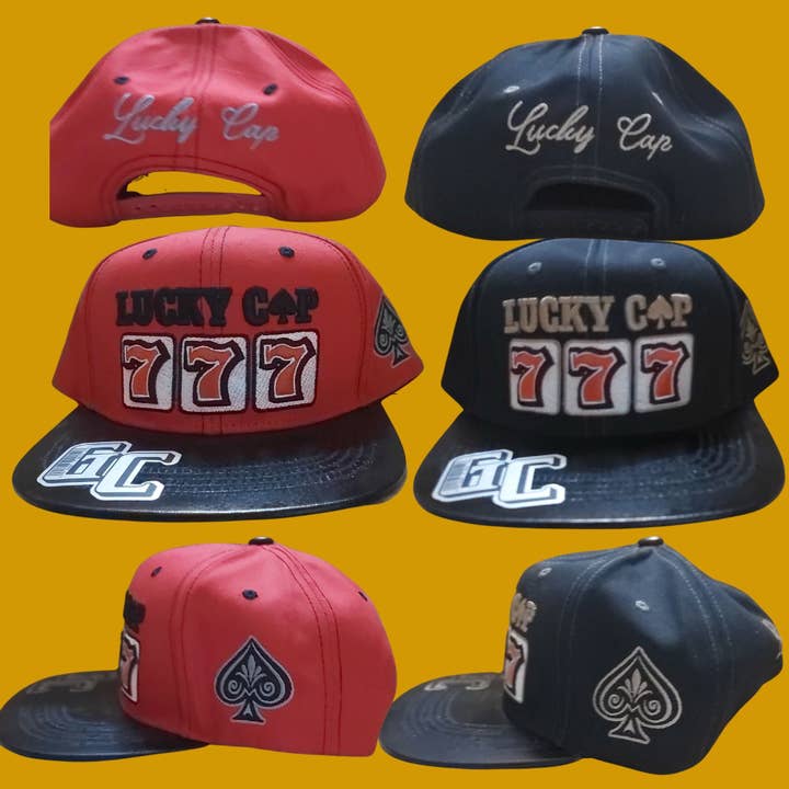 Lucky 777 Broderet 3D-baseballkasket/Casino Style Snapback for engroshandel hos Worldwide Souvenir Mart