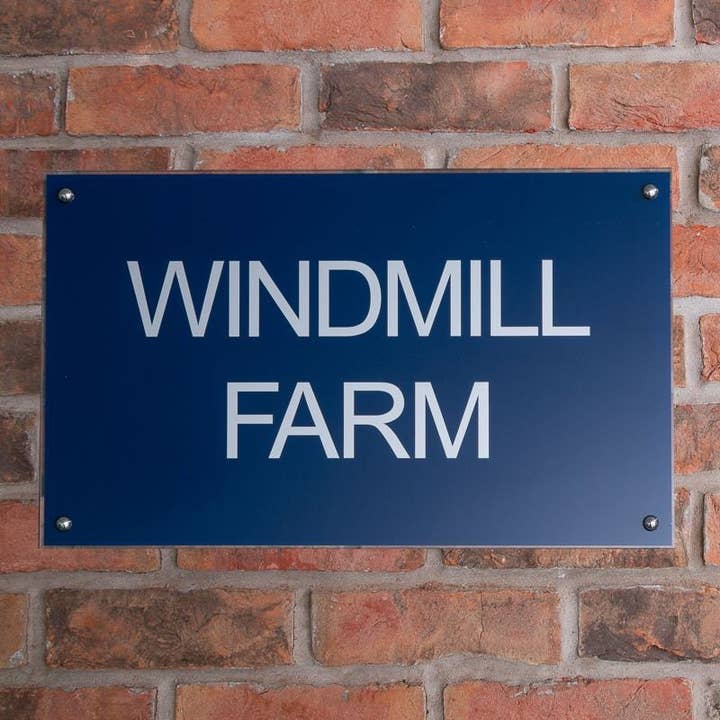 Rechthoekig huisbord van acryl 50x30cm voor wholesale door The House nameplate company