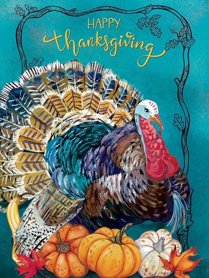 Teal Turkey-FM - 12” x 18” for wholesale by Custom Decor