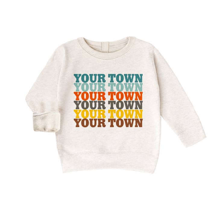 Supergraphics - Sweat-shirt en molleton avec nom pour BÉBÉ pour la vente par Rock Scissor Paper