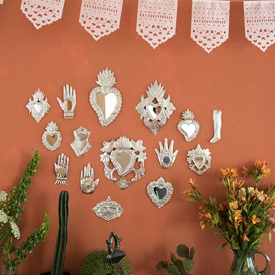 P.I.Project America – Großhandel Deko-Quaste – Milagro des mexikanischen Heiligen Herzens – Votiv-Anhänger aus Metall1