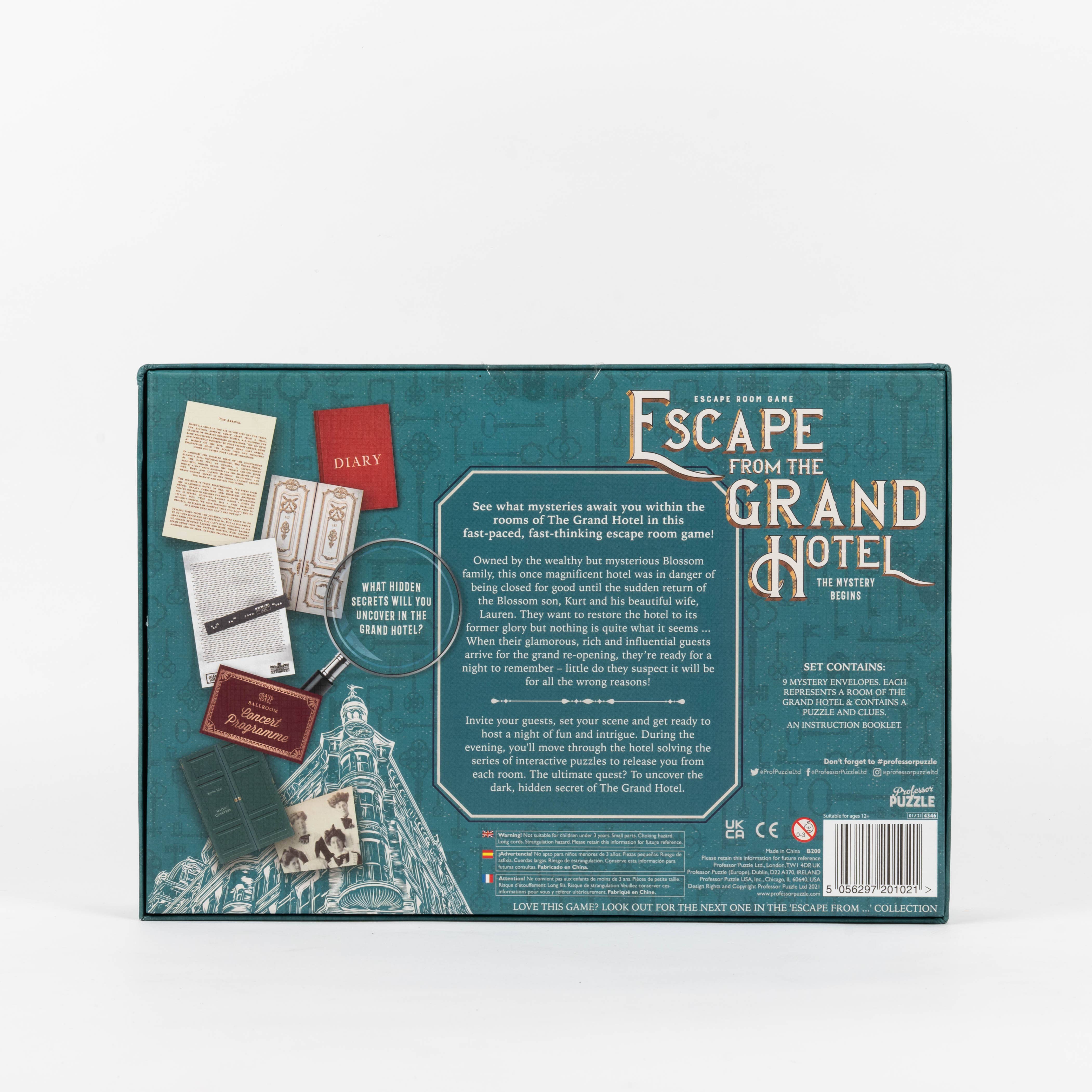Professor Puzzle – wholesale Board game – Escape from the Grand Hotel6