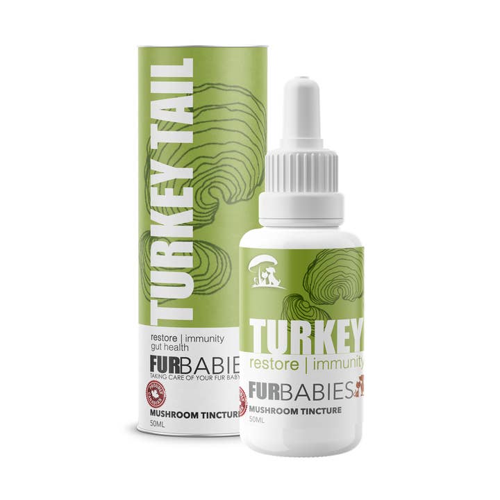 Turkey Tail Mushroom Oral Drops 50mL bottle for wholesale by FurBabies Pet Products