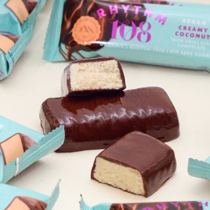 Rhythm108 - Wholesale Chocolate Bar - Vegan Creamy Coconut Bar with Dark Chocolate 33g