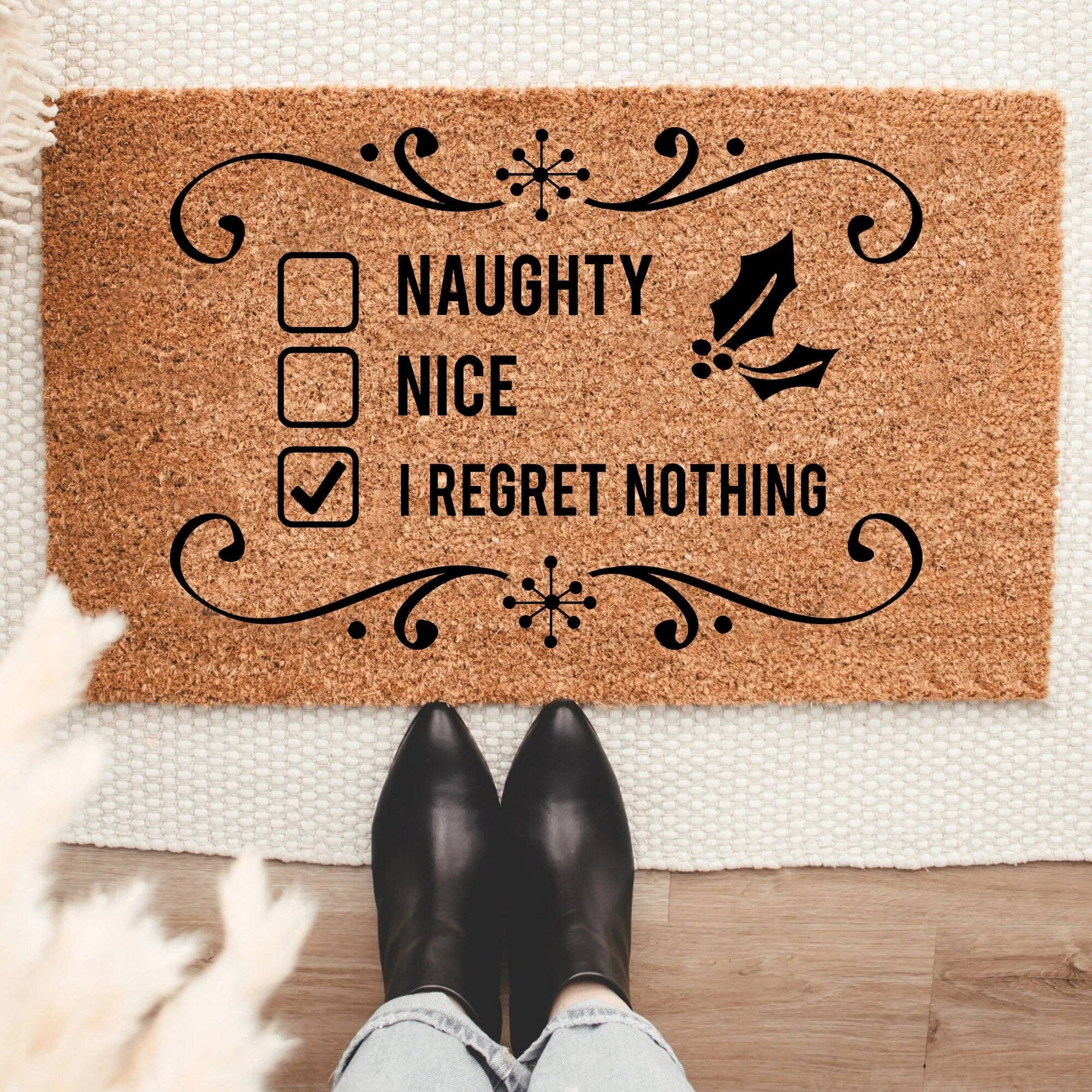 iLovemats Customized Doormats - Wholesale Door Mat - I Regret Nothing Doormat, Housewarming Gift, Welcome Doormat, Front Doormat, Personalize Doormat, Customized Doormat, Family Name Doormat2