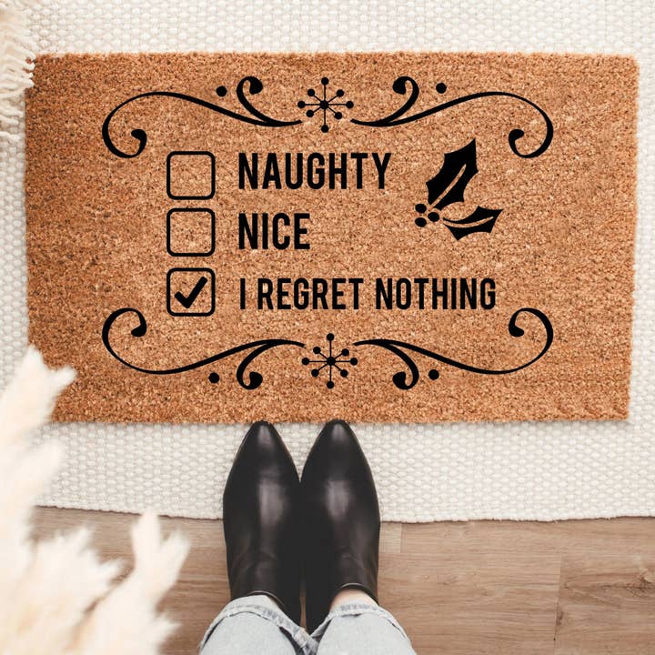 iLovemats Customized Doormats - Wholesale Door Mat - I Regret Nothing Doormat, Housewarming Gift, Welcome Doormat, Front Doormat, Personalize Doormat, Customized Doormat, Family Name Doormat2