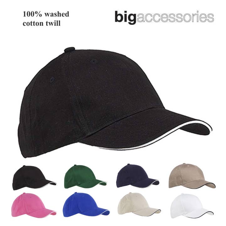 Brushed Twill Cotton Sandwich Cap – Adjustable Fit for wholesale by MYES BULK APPAREL