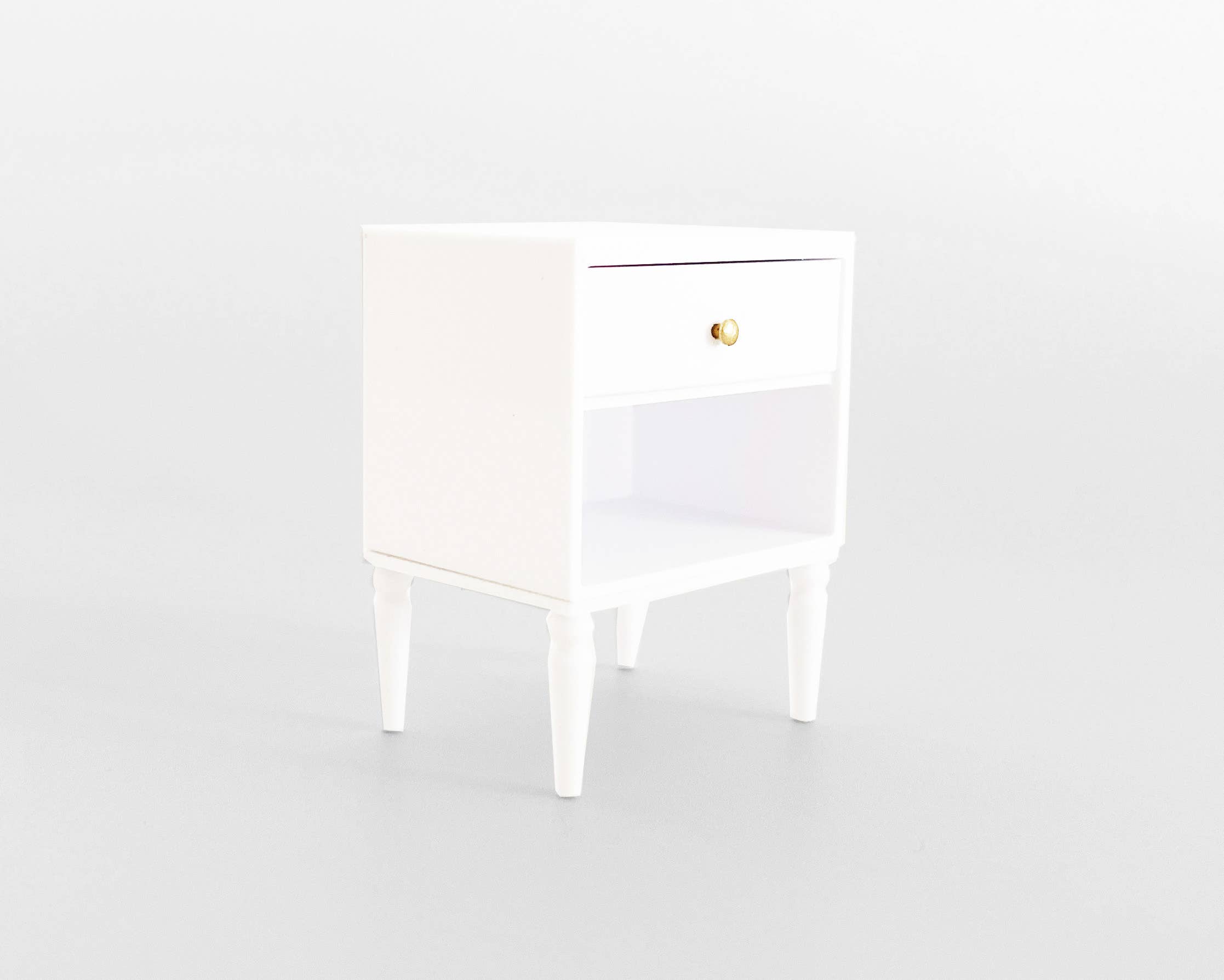 Miniette - Wholesale Doll Accessory Kit - Kids - Miniature Dollhouse Nightstand – Modern Side Table2