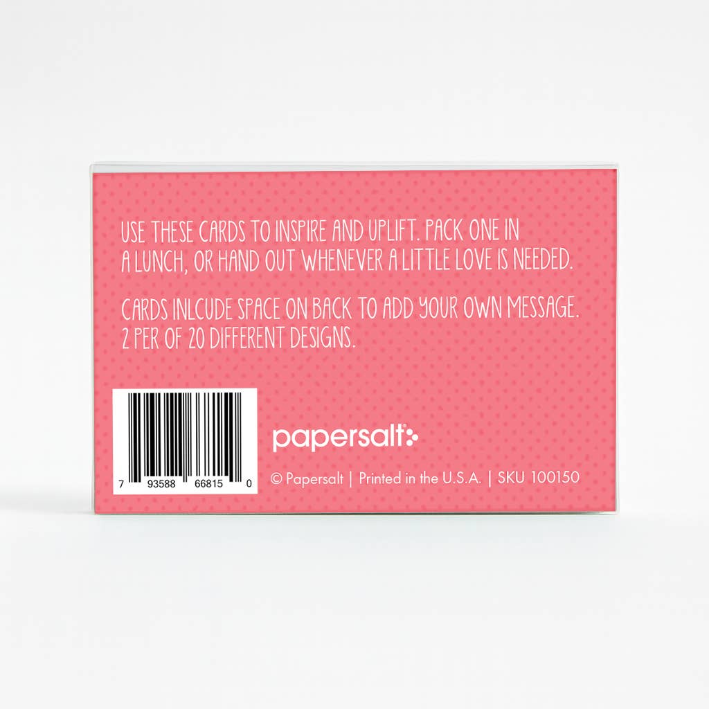 Papersalt - Wholesale Stationery/Notecard Set - Inspiring Lunch Notes for Young Girls and Kids (Boxed Set)1