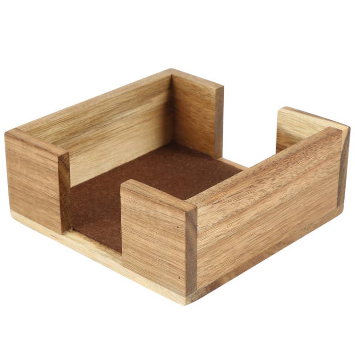 CounterArt/Highland Home/Thirstystone/CoasterStone - Wholesale Coasters - Thirstystone Acacia Wood Square Coaster Holder
