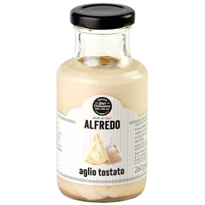 CASCINA SAN CASSIANO SRL – Engroshandel Pastasauce – Alfredo Sauce Med Ristet Hvidløg 260 g - Glutenfri