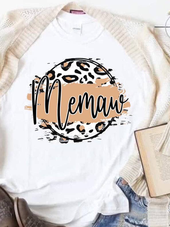Camiseta Cheetah Memaw para venta al por mayor de Creative Queen Boutique
