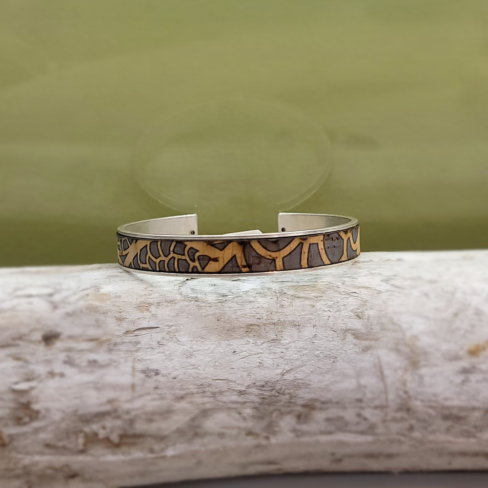 Gem Lounge Jewelry – Großhandel Manschettenarmband – Kork Silber Skinny Cuff Armband9