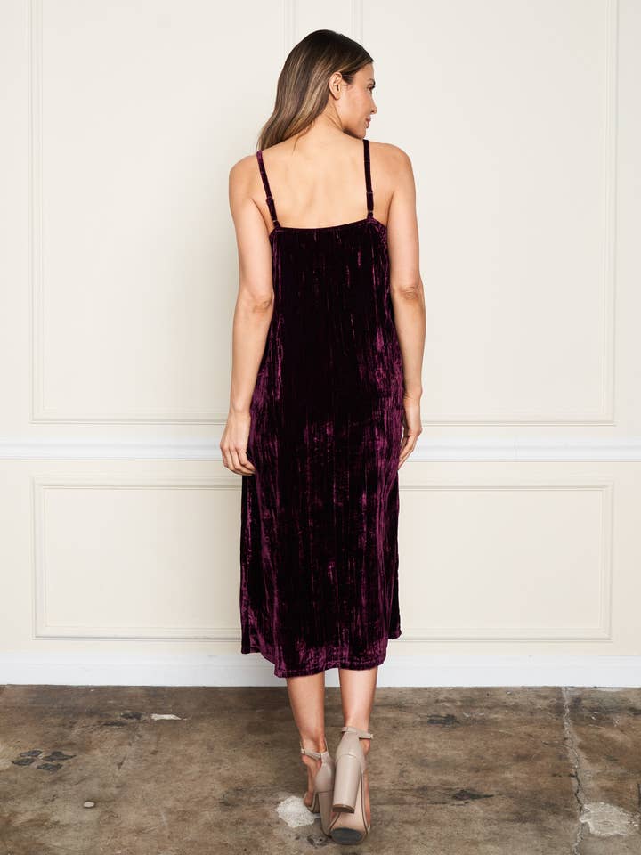 Paparazzi - Wholesale Dress - Women's - 3648-MAD Crushed Velvet Tank Dress w/Pockets9