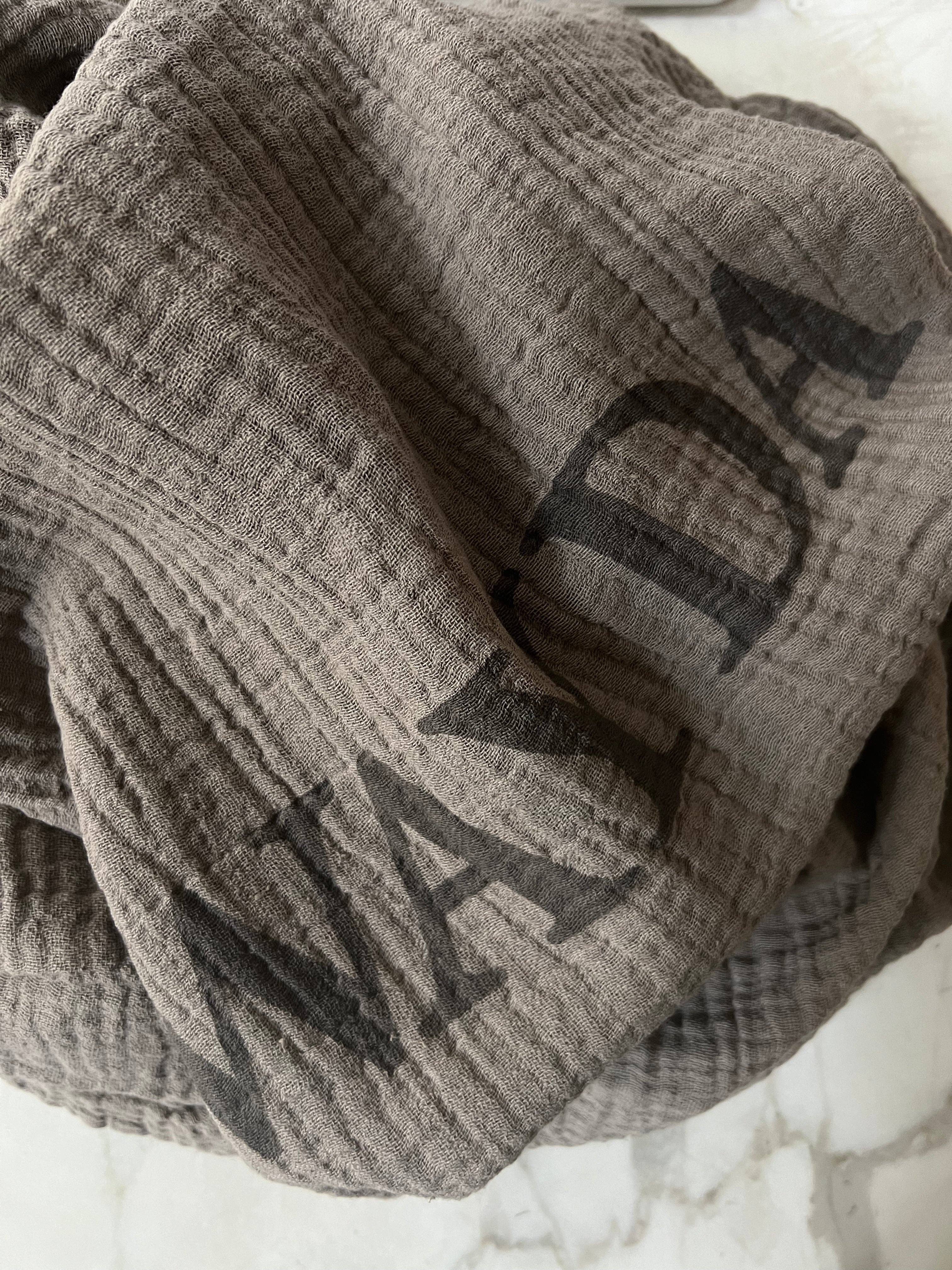 WAYDA - Wholesale Scarf - Women's - FADED TAUPE PRINT - CAPSULE COLLECTION -1