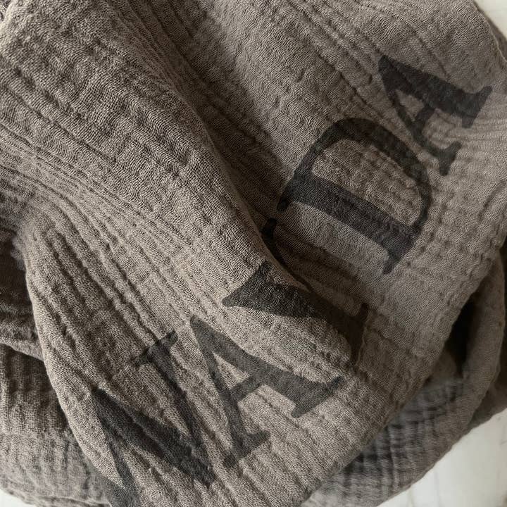 WAYDA - Wholesale Scarf - Women's - FADED TAUPE PRINT - CAPSULE COLLECTION -1