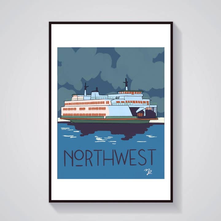 Impressão giclée Northwest Ferry 8X10 por atacado de Nessa Lauraine