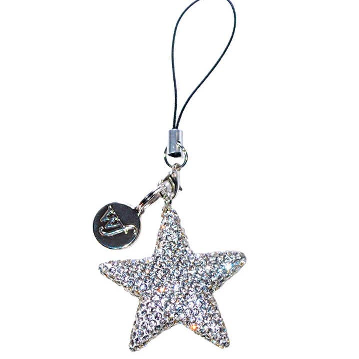 Rhinestone Ster Bedel | Wit voor wholesale door Wildflower Cases