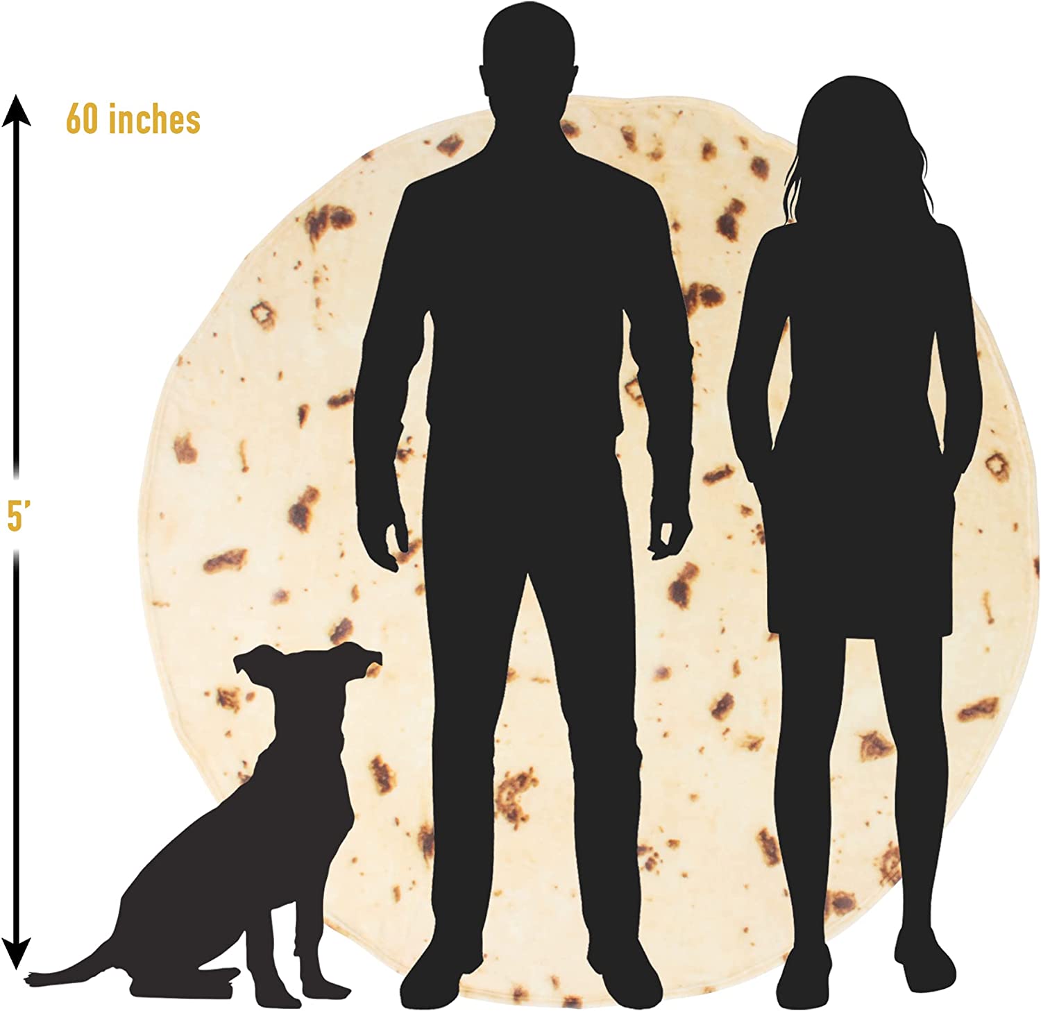 Zulay Kitchen - Vendita all'ingrosso Plaid - Coperta per burrito, motivo: tortilla con farina14