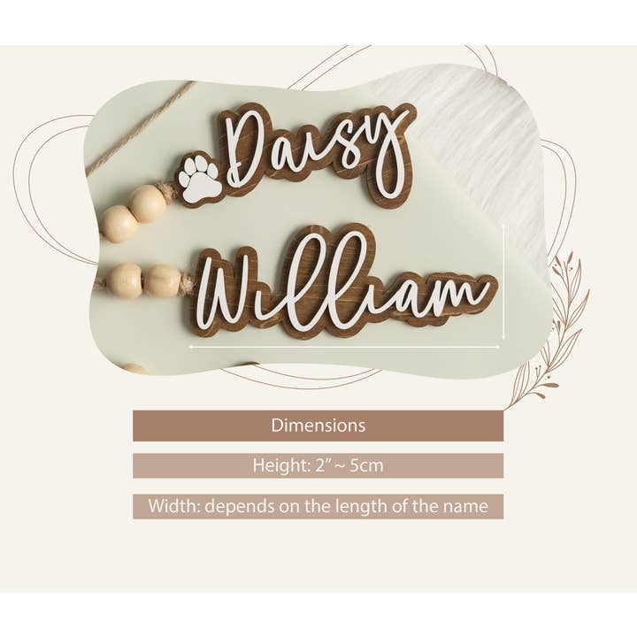 BearCrafts - Wholesale Ornament - Christmas Name Tag R521